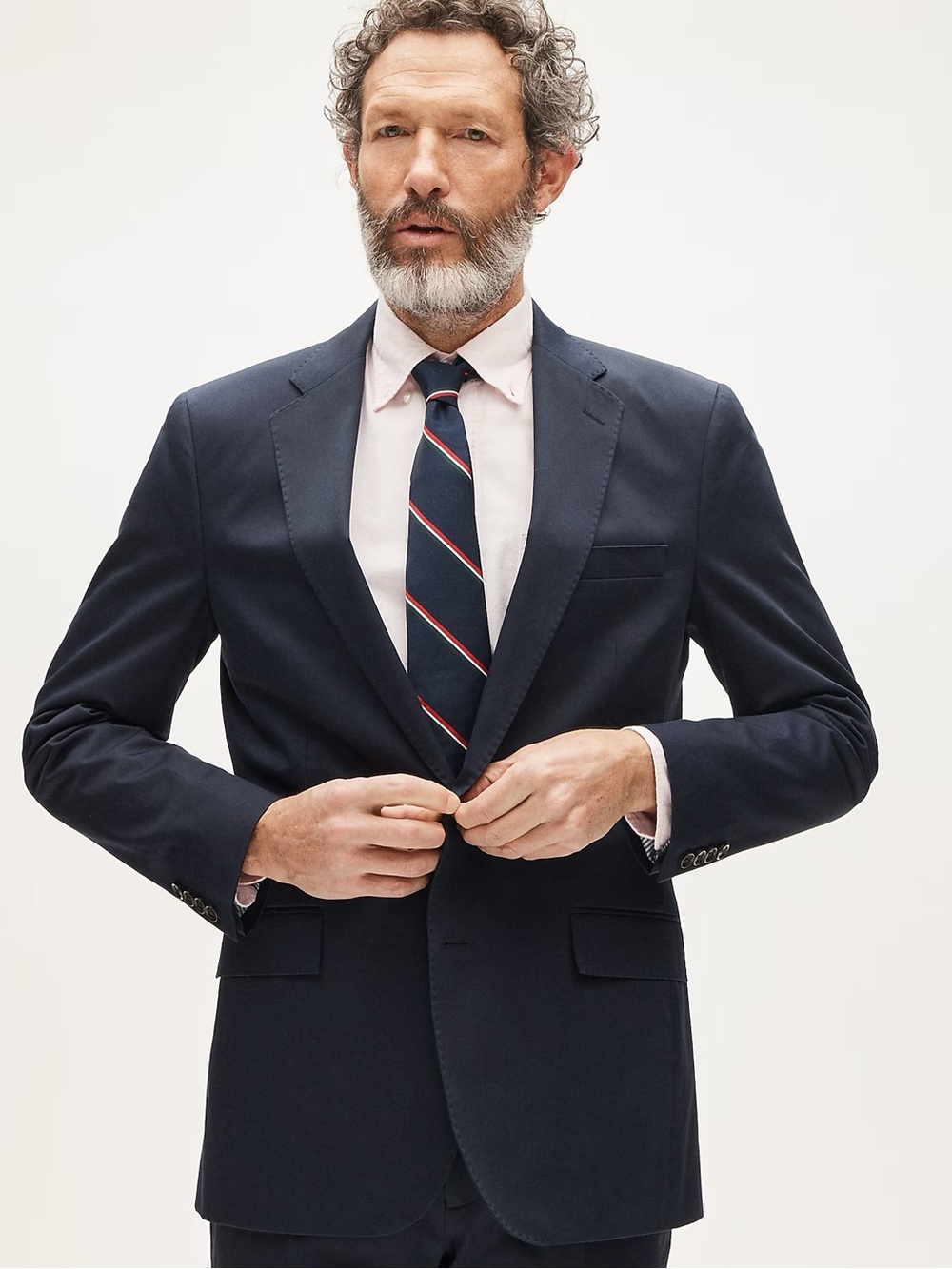 J. CREW Ludlow Slim-fit suit jacket in Japanese cotton chino Navy 40R $398 CQ521